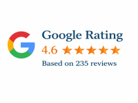 Google rating badge with 4.6 score